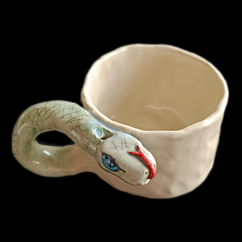 stoneware snake whistling mug 4